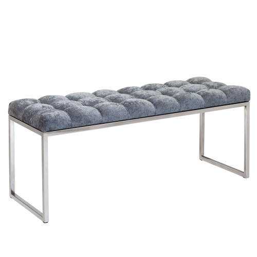 Банкетка ALBA, н/ж сталь, Steel Grey, каретная стяжка, 110*40*45 фото 5