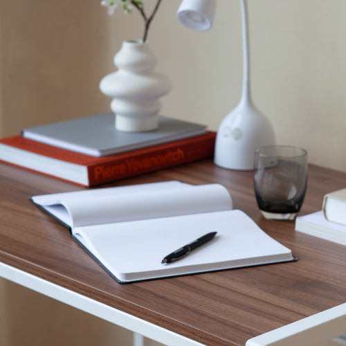 Стол письменный Rimini, белый, ЛДСП Орех, 90*65*75 фото 5