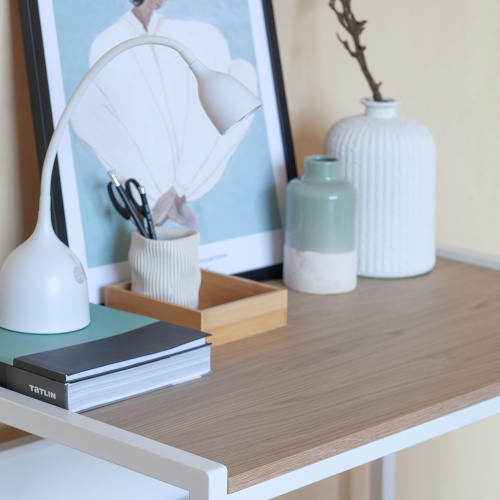 Стол письменный AGORA, 90*50*76,5, белый, ЛДСП Дуб Натуральный фото 5