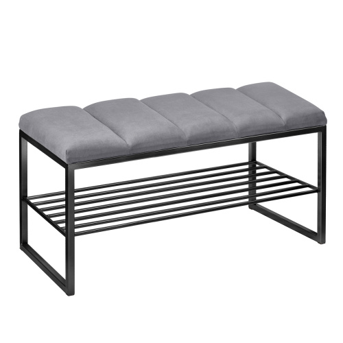 Банкетка RUBY MINI, черная, Light Blue, Bulon, 85*40*43,5 фото 2