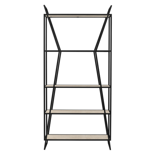 Стеллаж OSLO MINI, черный, керамика Ivory, 80*33*171 фото 9