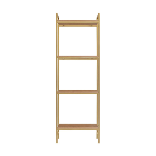 Стеллаж ALTO, золотой, ЛДСП Робиния, 45*30*145 фото 2