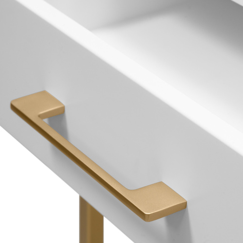 Консоль KARIN, золотая, МДФ SNOW WHITE, 110*40*80 фото 9