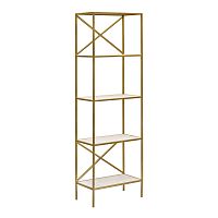 Стеллаж KARIN, золотой, керамика слоновая кость