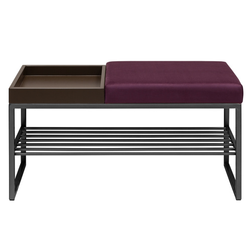 Банкетка RUBY BOX, черная, Marsala, BrownBox, 85*40*45