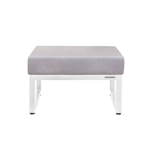 Пуф уличный SANTORINI, алюминий белый, светло-серая рогожка фото 6