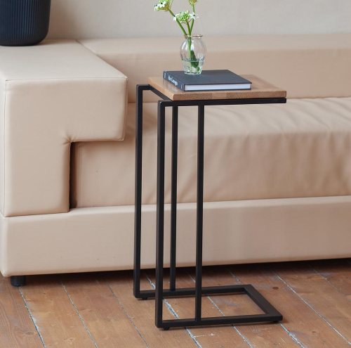 Столик кофейный приставной, черный 330