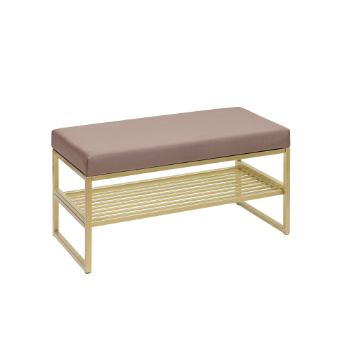 Банкетка RIMINI MINI, золотой, Mocco, 85*40*45 фото 2