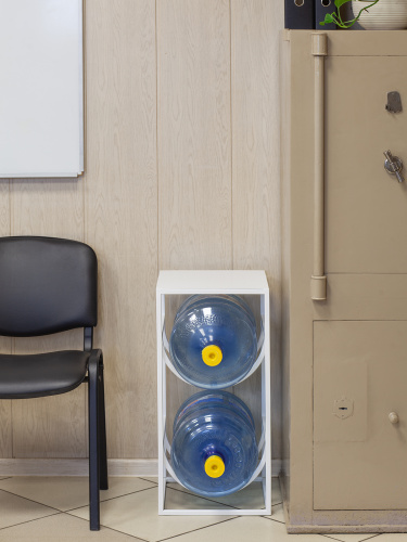 Подставка для 2 бутылок со столиком, белая фото 9