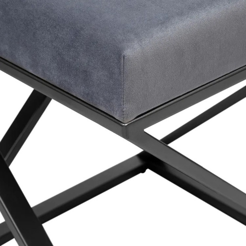 Пуф Chelsea, черный, Light Blue, 40*40*45 фото 9