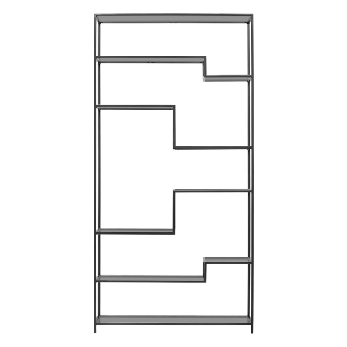 Стеллаж JAQLENE, черный, стекло фото 2