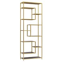 Стеллаж OLIVIA, золотой, керамика антрацит