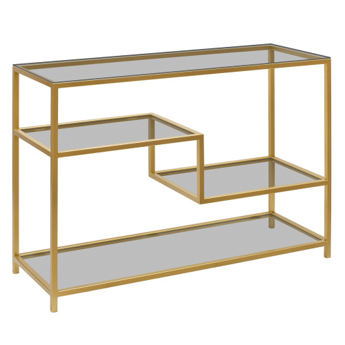 Консоль JAQLENE, золотая, тонированное стекло, 100*35*81 фото 8