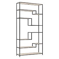 Стеллаж JAQLENE, черный, керамика Слоновая кость