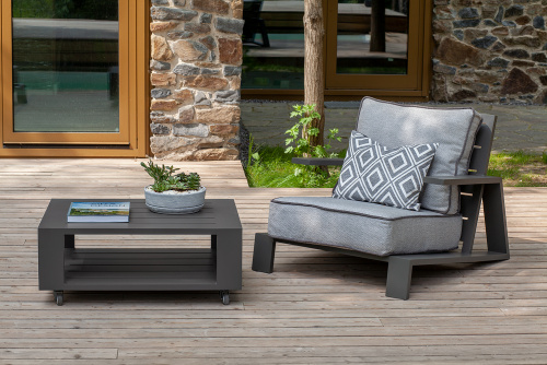 Стол уличный журнальный KORFU, алюминий LAVA фото 10