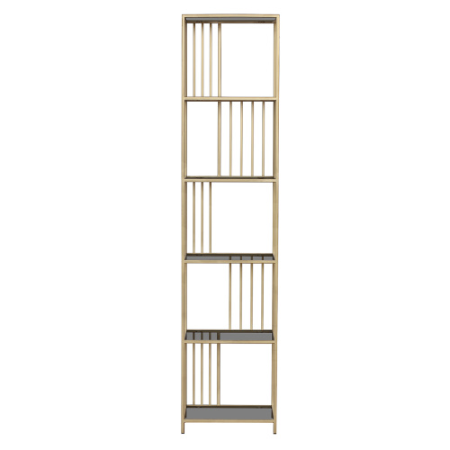 Стеллаж SOHO MINI, золотой, тонированное стекло, 45*30*195 фото 9