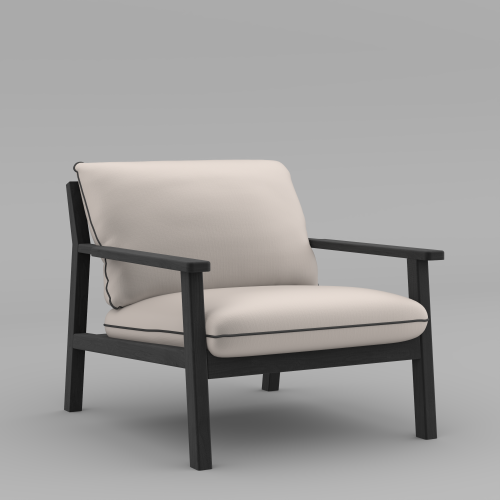 Набор садовой мебели ISTRA / 3 предмета: 2 кресла, столик / черный/Jamaica MILK фото 10