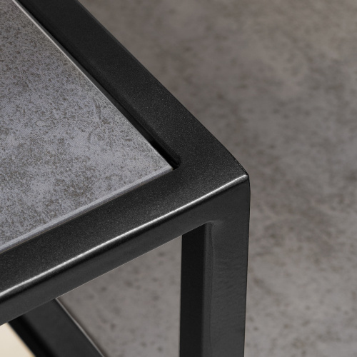 Стеллаж OLIVIA, черный, полки керамика антрацит, 70*30*195,3 фото 9