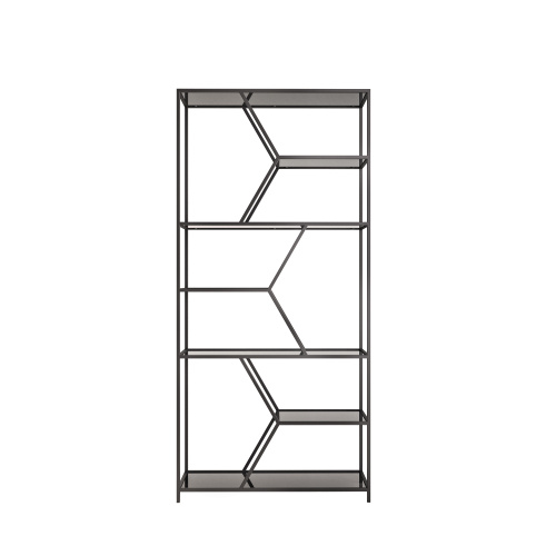 Стеллаж MALTA, черный, тонированное стекло, 90*30*192 фото 7