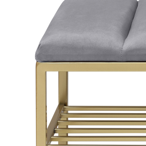 Банкетка RUBY MINI, золотая, Light Blue, Bulon, 85*40*43,5 фото 11