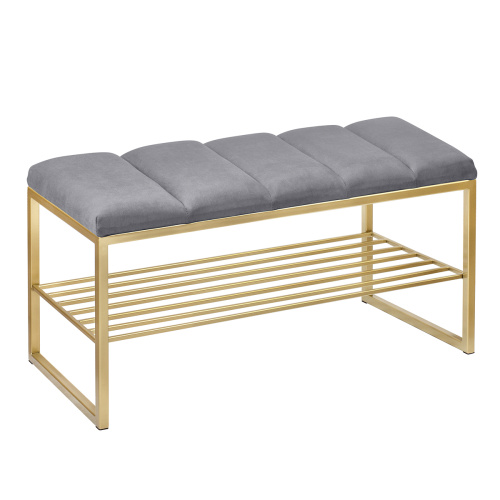 Банкетка RUBY MINI, золотая, Light Blue, Bulon, 85*40*43,5 фото 9