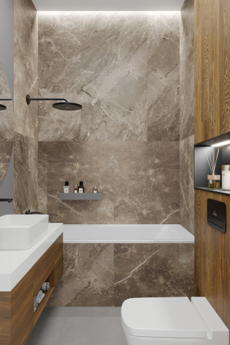 Полка для ванной комнаты CASA, 50 см, нерж. сталь, серая фото 3