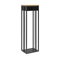 Дровница SOHO MAX, черная, с полкой