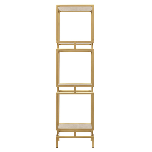 Стеллаж CUBIC-3, золотой, керамика Ivory фото 2