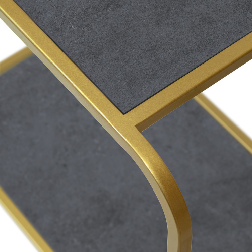 Стеллаж SIENA, золотой, керамика Antracite, 80*30*173 фото 4