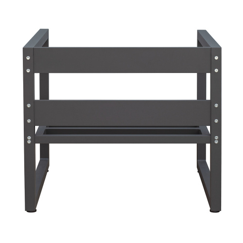 Кресло уличное MALTA, алюминий серый, коричневая рогожка 76*75*66 фото 14