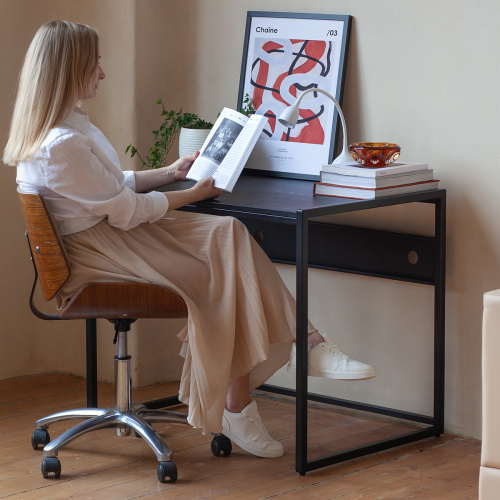 Стол письменный Rimini, черный, ЛДСП Черный, 90*65*75 фото 3