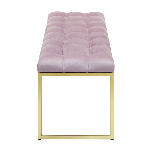 Банкетка ALBA, золотая, Dusty Pink, каретная стяжка, 110*40*45 фото 7