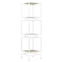 Стеллаж CUBIC-3, белый, ЛДСП Серый камень