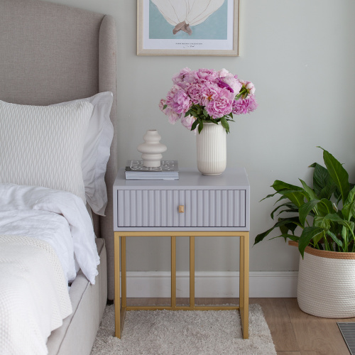 Тумба VERONA, золото, МДФ Pearl Grey, 53*45*62 фото 2