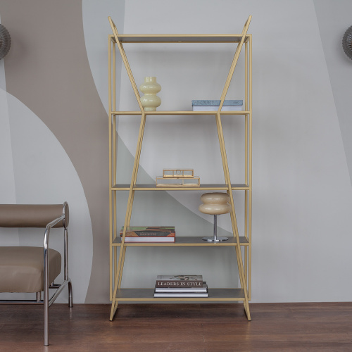 Стеллаж OSLO MINI, металлический каркас, полки ЛДСП