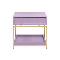 Тумба прикроватная KARIN, золотой, МДФ Dusty Purple