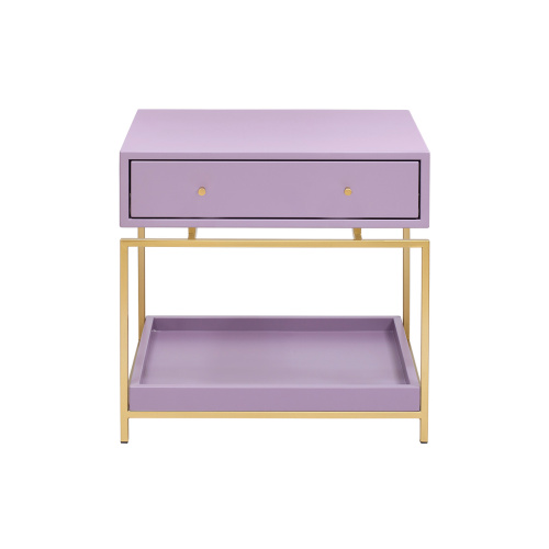 Тумба прикроватная KARIN, золотой, МДФ Dusty Purple