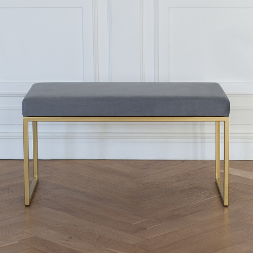 Банкетка ALBA MINI, золотой, Light Blue, 85*40*45