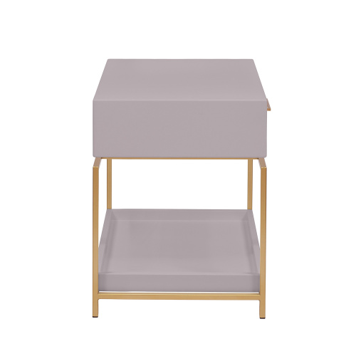 Тумба прикроватная KARIN, золотая, МДФ LATTE фото 2
