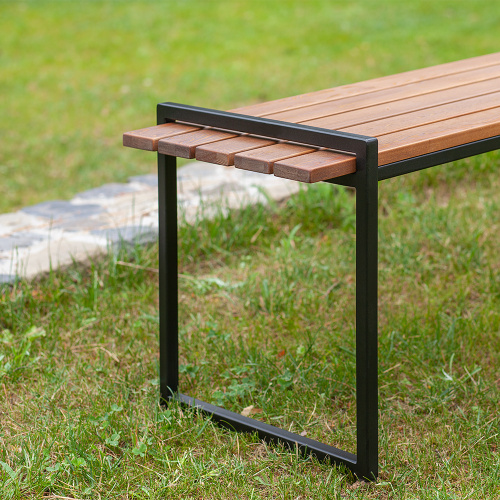 Скамья уличная FJORD, черная фото 9