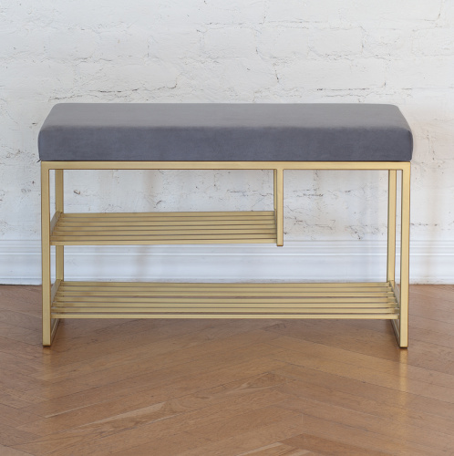 Обувница GARDA PLUS, золотая, Light Blue, 85*40*52 фото 2