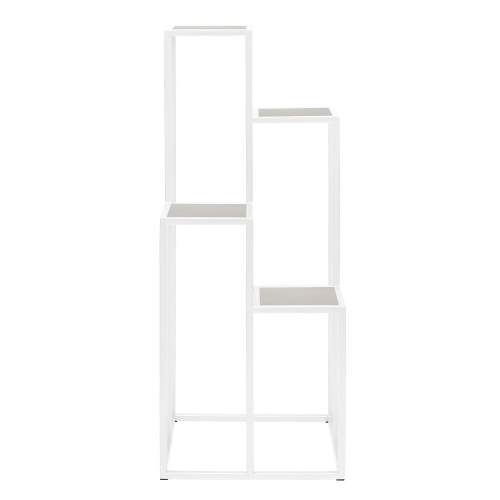 Столик подставка для цветов TORI, под 4 кашпо, белый, столешницы керамика Ivory, 40*40*100 фото 3