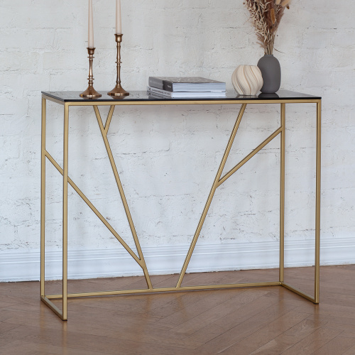 Консоль EVA, золотая, тонированное стекло, 100*35*81