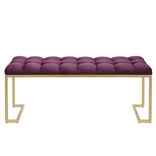 Банкетка OMEGA, золотая, Marsala, каретная стяжка, 110*40*45 фото 8