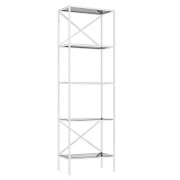 Стеллаж KARIN, белый, стекло
