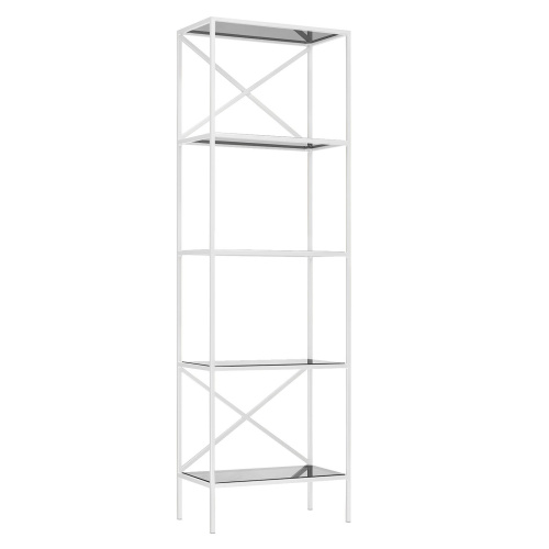 Стеллаж KARIN, белый, стекло, 55*30*175