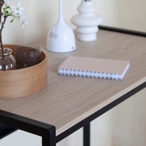 Стол письменный AGORA, 90*50*76,5, черный, ЛДСП Дуб Натуральный фото 5