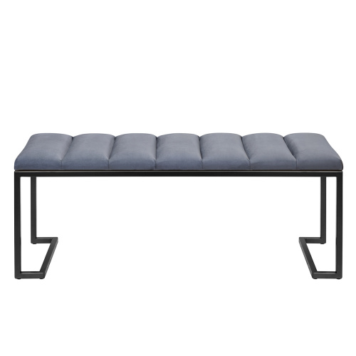 Банкетка OMEGA, черная, Light Blue, Bulon, 110*40*43,5 фото 8