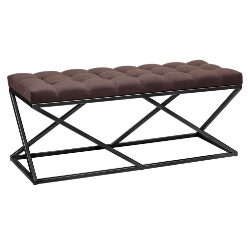 Банкетка ZUMA, черная, Kashtan, каретная стяжка, 110*40*45 фото 2