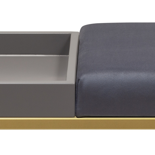 Банкетка ALBA BOX, золотая, Light Blue, GreyBox, 85*40*45 фото 7